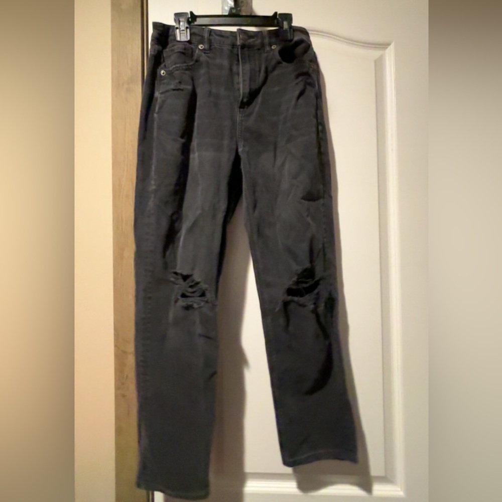 Distressed Black Jeans